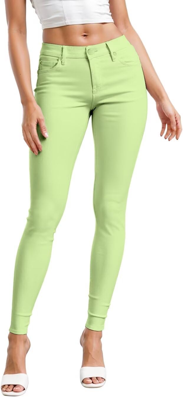 Women's Skinny Leg Work Pants - Hyper Stretch Comfy Trousers in Short, Regular and Long Inseams for Office Wear - 1X