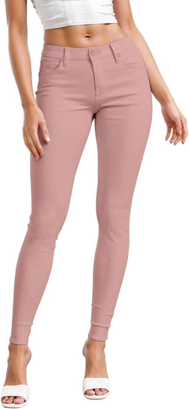 Women's Skinny Leg Work Pants - Hyper Stretch Comfy Trousers in Short, Regular and Long Inseams for Office Wear - 1X