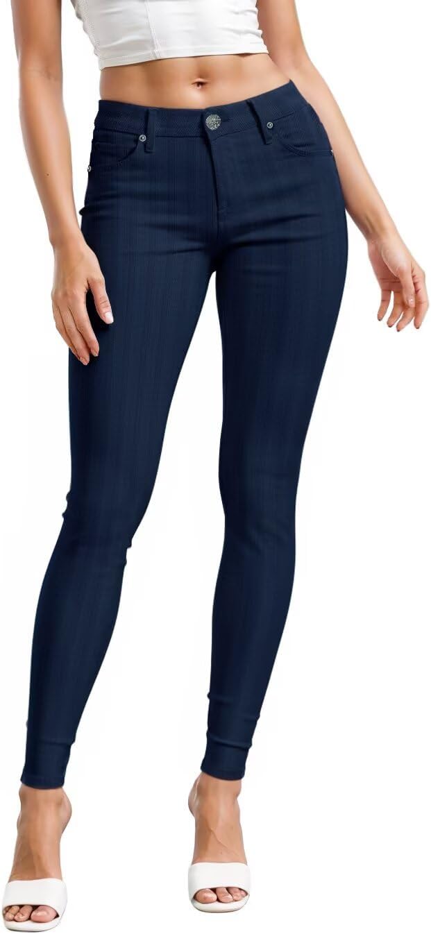 Women's Skinny Leg Work Pants - Hyper Stretch Comfy Trousers in Short, Regular and Long Inseams for Office Wear - Small 