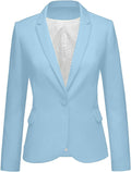 Women's Tailored Fit Blazer - Notched Lapel Suit Jacket with Long Sleeves and Flap Pockets for Professional Work - Small